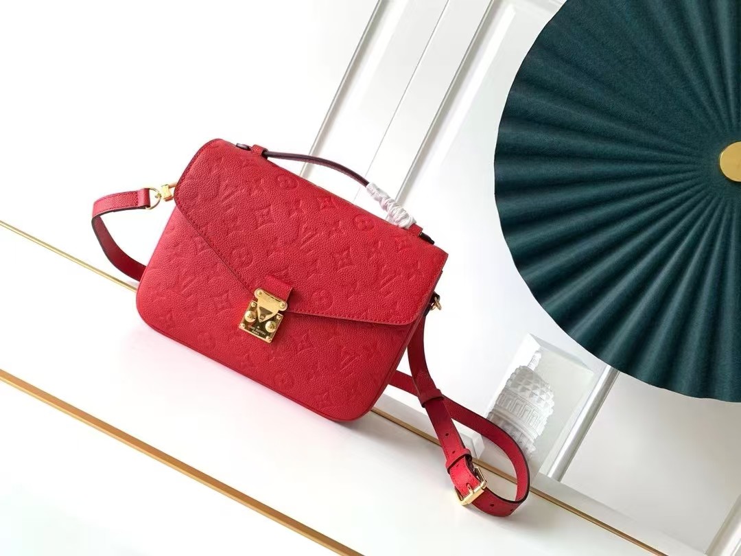 TOP Louis Vuitton LV Pochette Metis Bag 25×19×7cm - Red