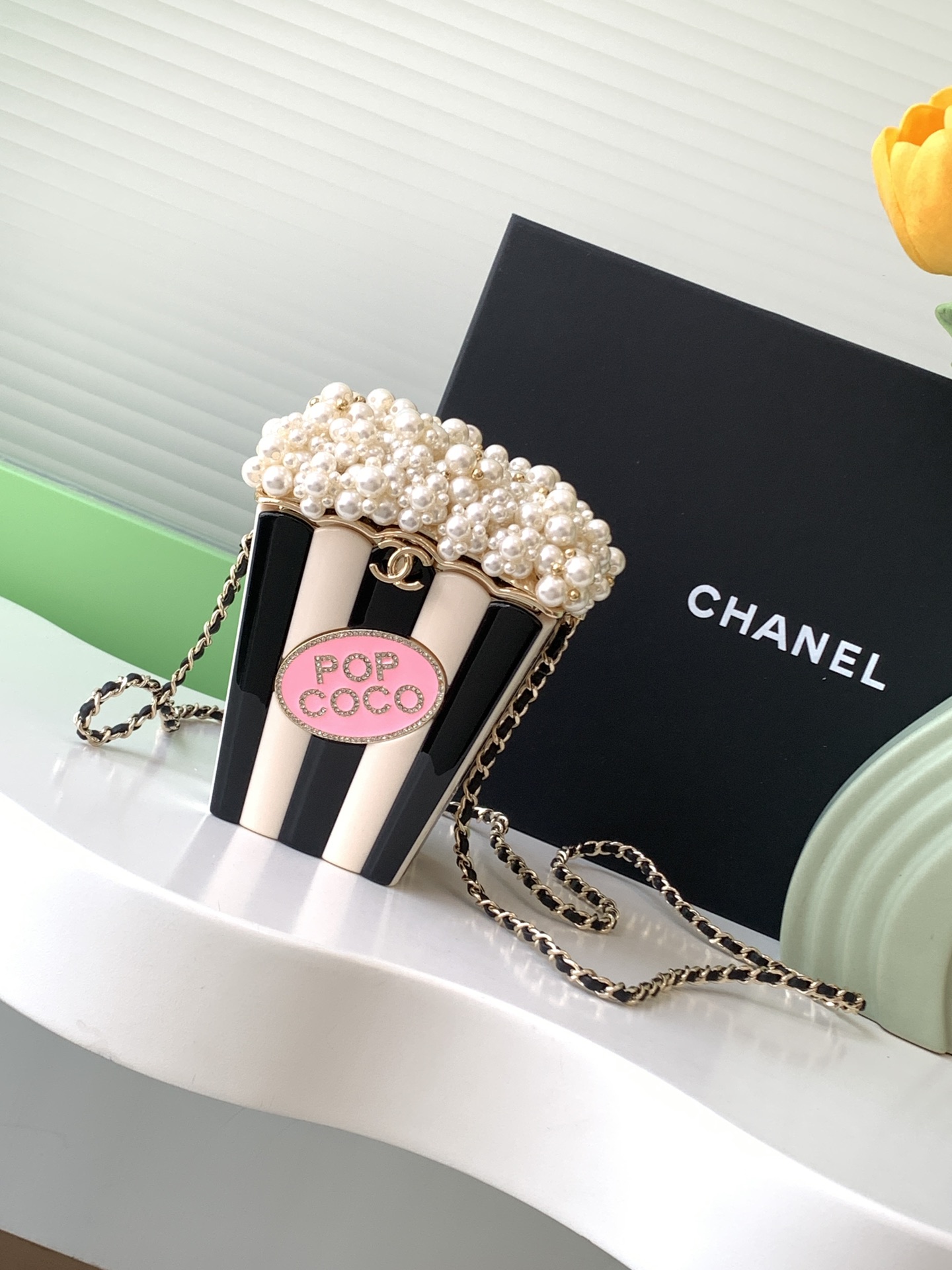 TOP CHANEL Popcorn Minaudiere 11-16-7cm