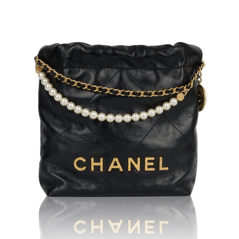 CHANEL Mini 23S Shiny Calfskin with Pearl Handbag AS3980(Replica)
