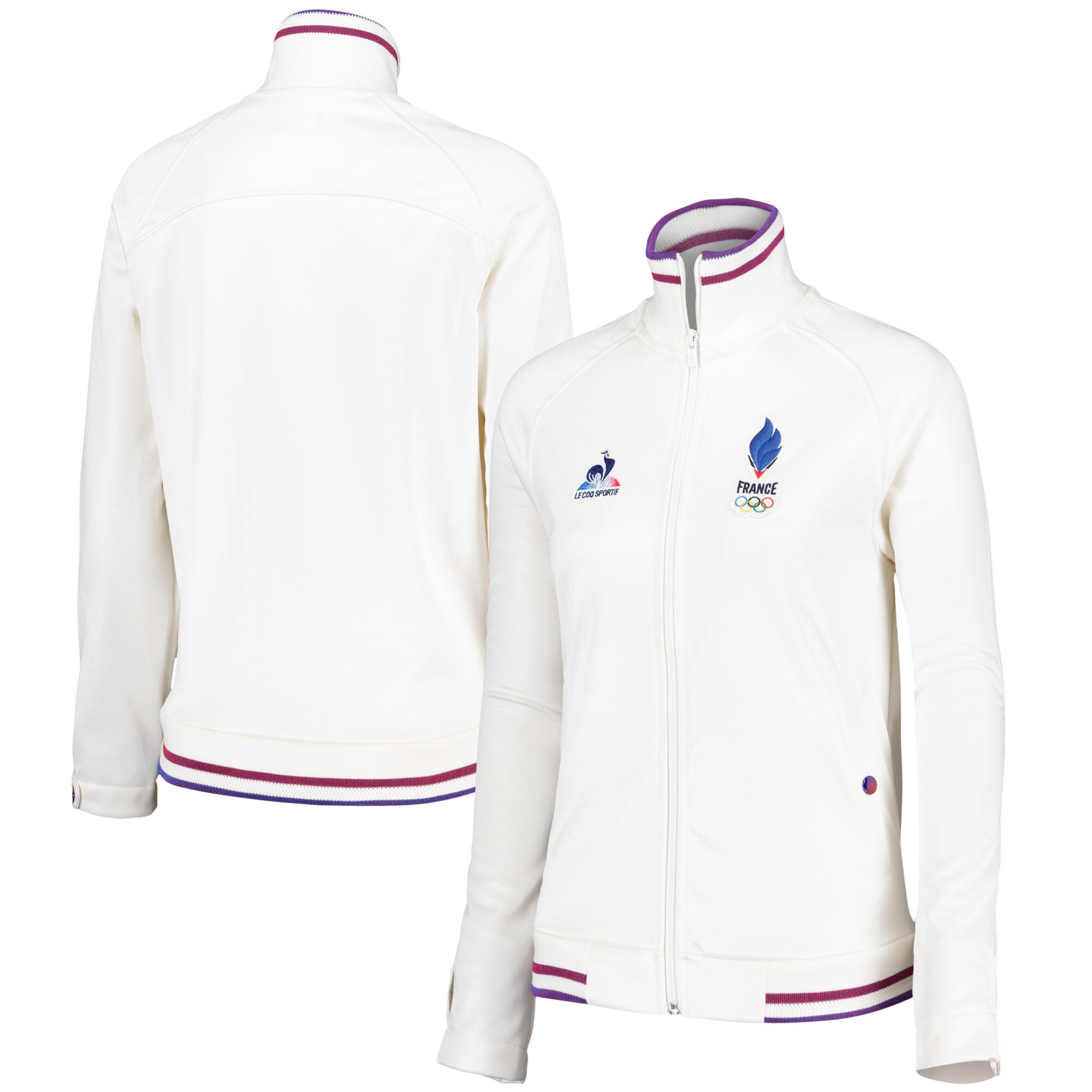 Paris 2024 Olympics Le Coq Sportif Team France Podium Full Zip Sweat - Womens