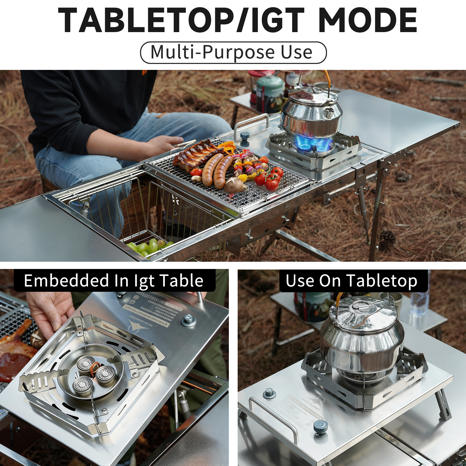 Foldable IGT Gas Camping Stove
