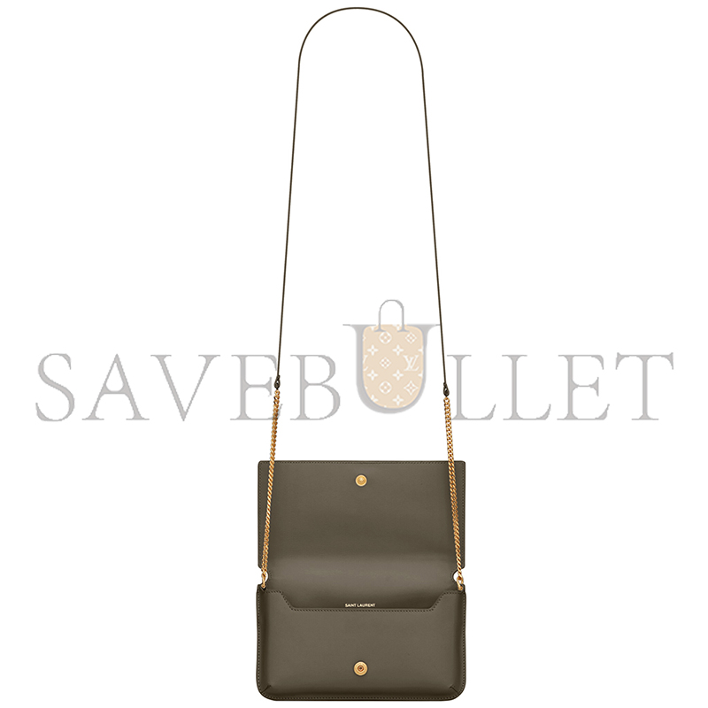 YSL CASSANDRE PHONE HOLDER IN SMOOTH LEATHER 6350950U40J3212 (18.5*11*2.5cm)