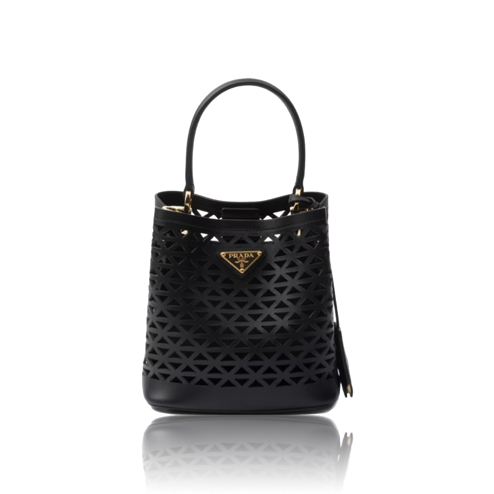 Prada Panier Leather Cutout Pattern Mini Bag (10A Mirror Version)