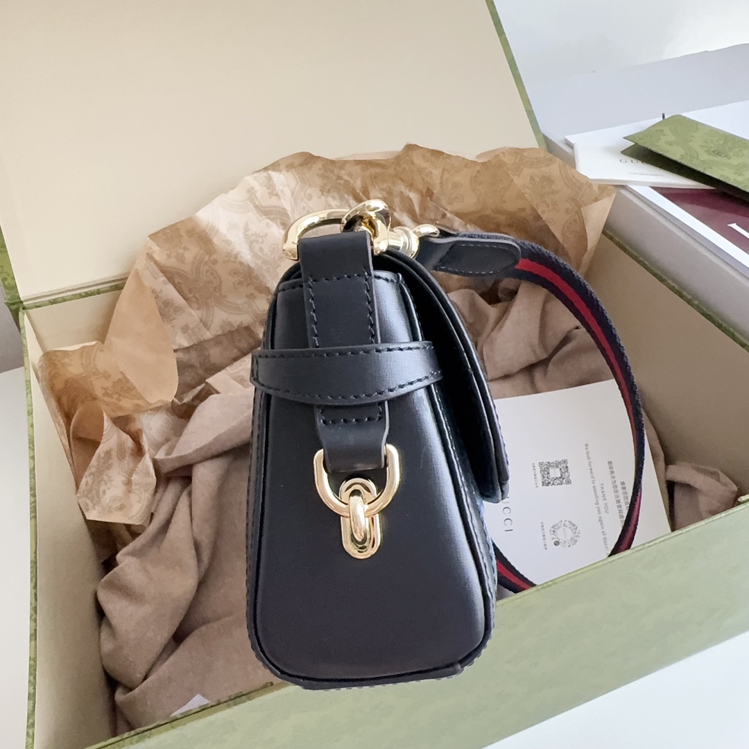 TOP GUCCI Lido Bag 27.5x12.5x6.5cm - Denim