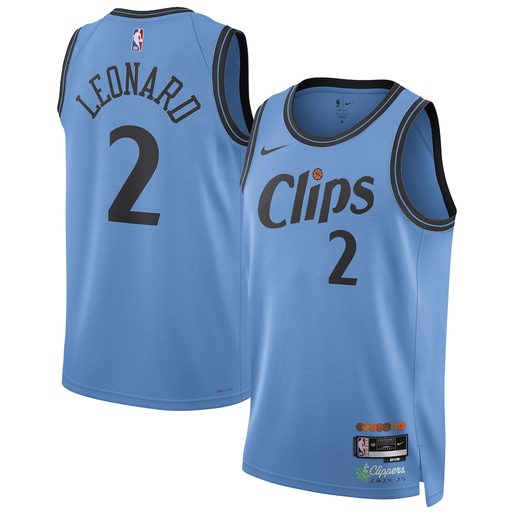 Unisex LA Clippers Kawhi Leonard  Light Blue 2024/25 Swingman Jersey - City Edition