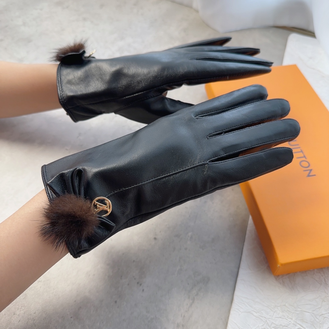 TOP Louis Vuitton LV LV Women's Sheepskin Gloves