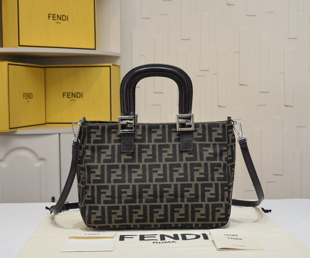 TOP FENDI F Family Jacquard Handbag