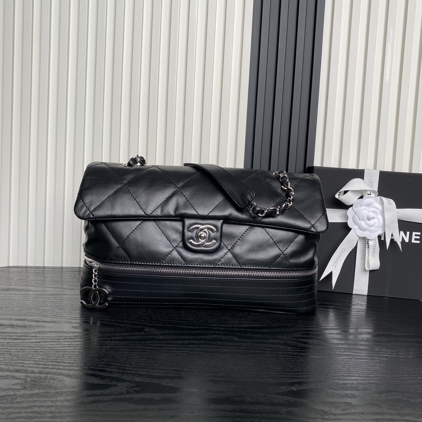 TOP CHANEL Vintage Layered Airport Bag 36X24X12cm- 3 Colors