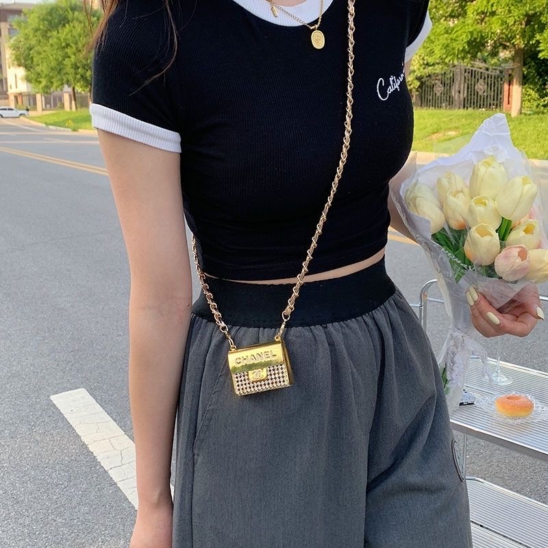 TOP CHANEL Mini Box Bag - Silver/Gold