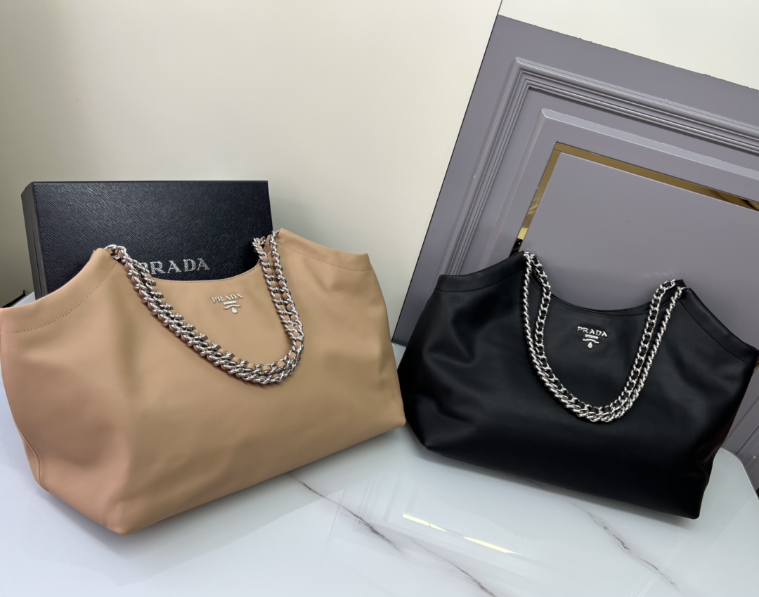TOP PRADA Tote Bag Calfskin 39x29x19cm - 2 Color