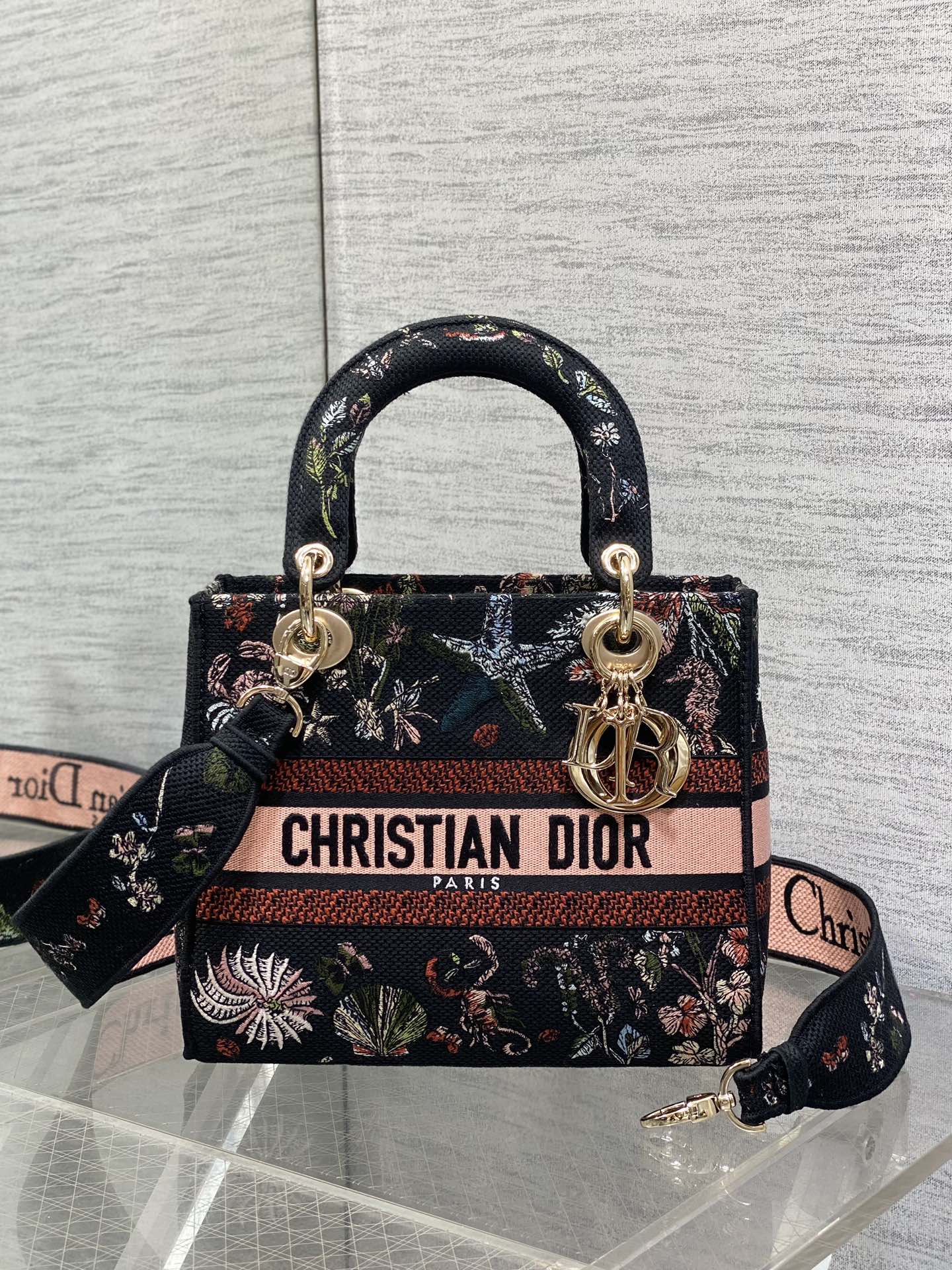 TOP Christian Dior Pattern Embroidery Bag 24x20x11cm - 3 Color