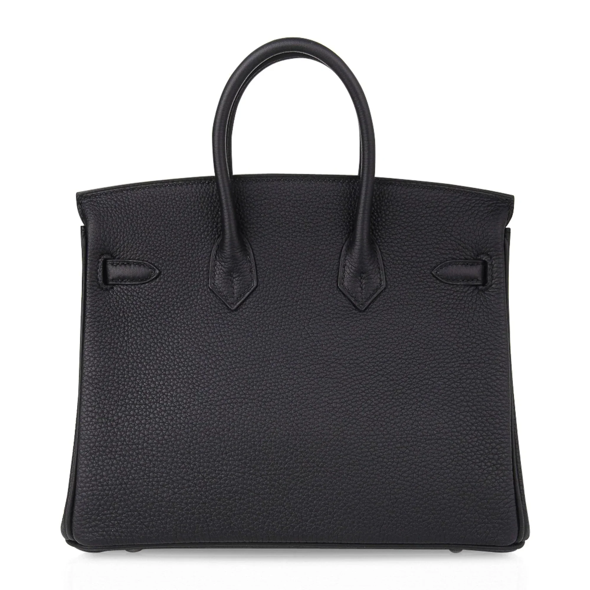 Birkin 25 Bag Black Palladium Hardware Togo Leather