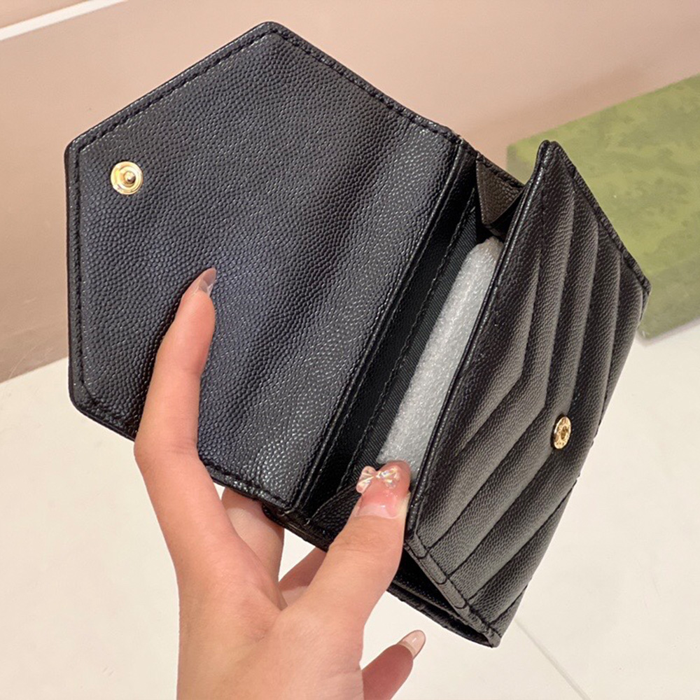 Saint Laurent YSL Classic Button Card Holder & Coin Wallet (Replica)
