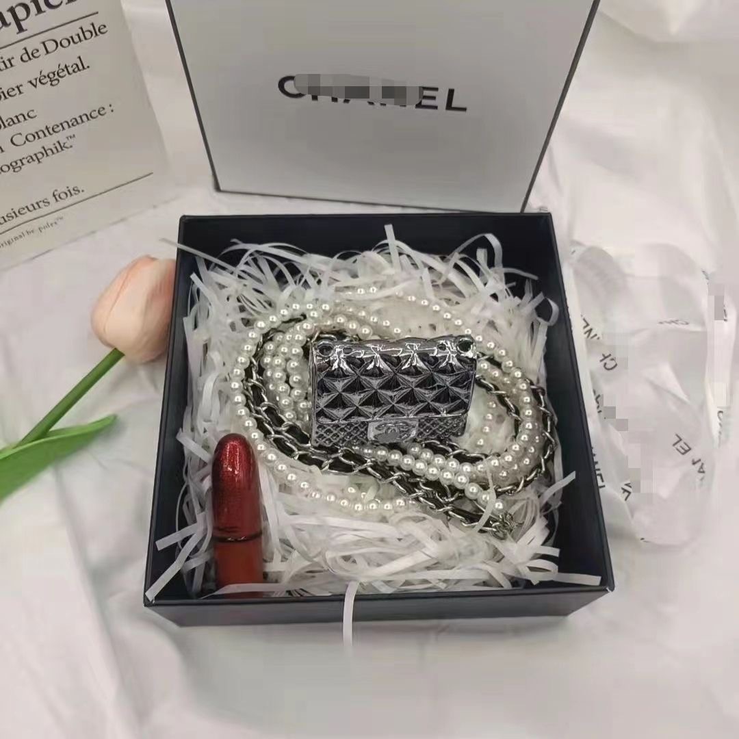 TOP CHANEL Mini Box Bag - Silver/Gold