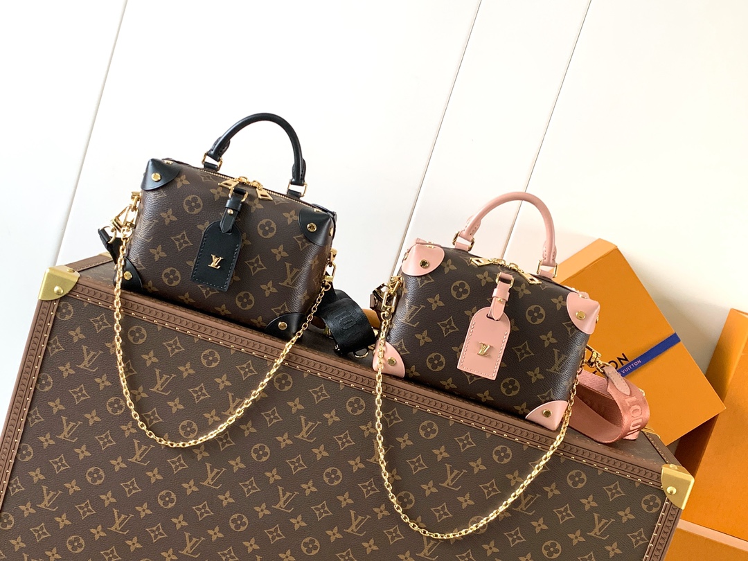 TOP Louis Vuitton LV  Petite Malle Souple Handbag 20.0 x 14.0 x 7.5 cm - 2 Colour