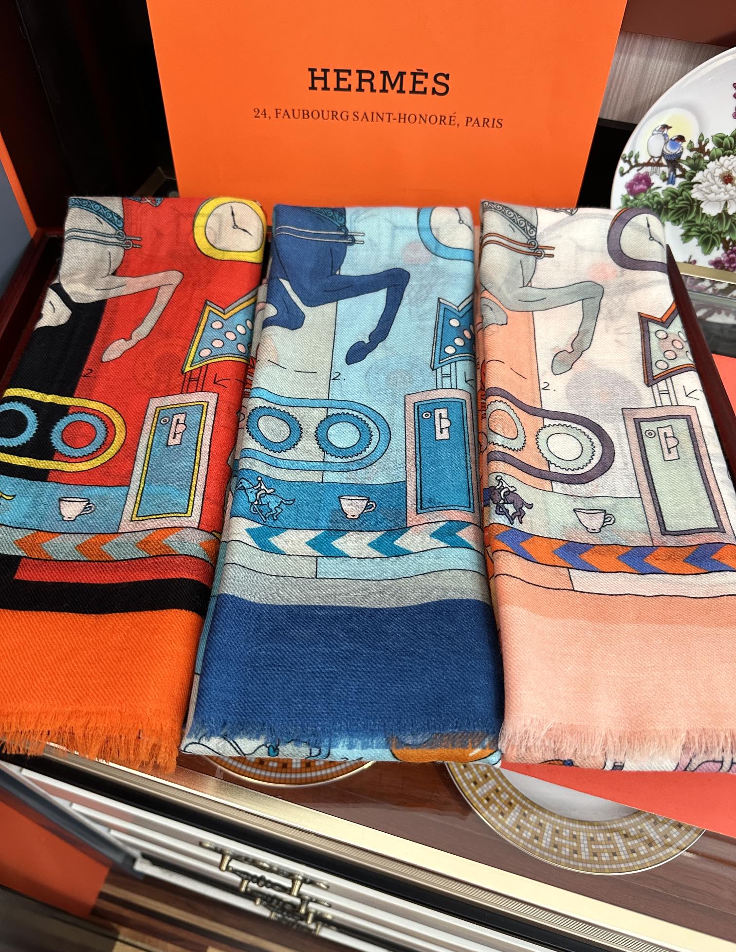 TOP HERMES Cashmere Scarf 100x200 cm - 3 Colors