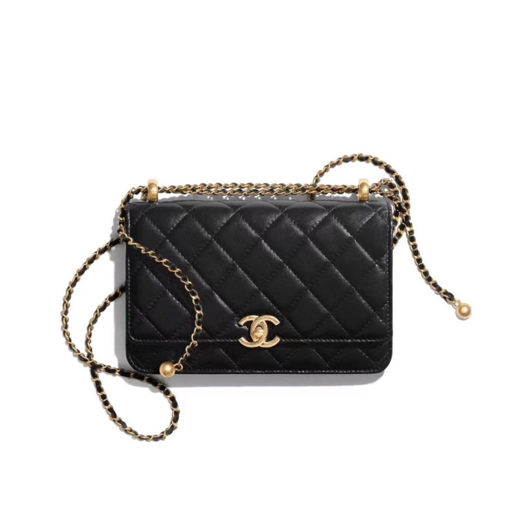 Chanel WOC Bag Double Golden Beads (Replica)