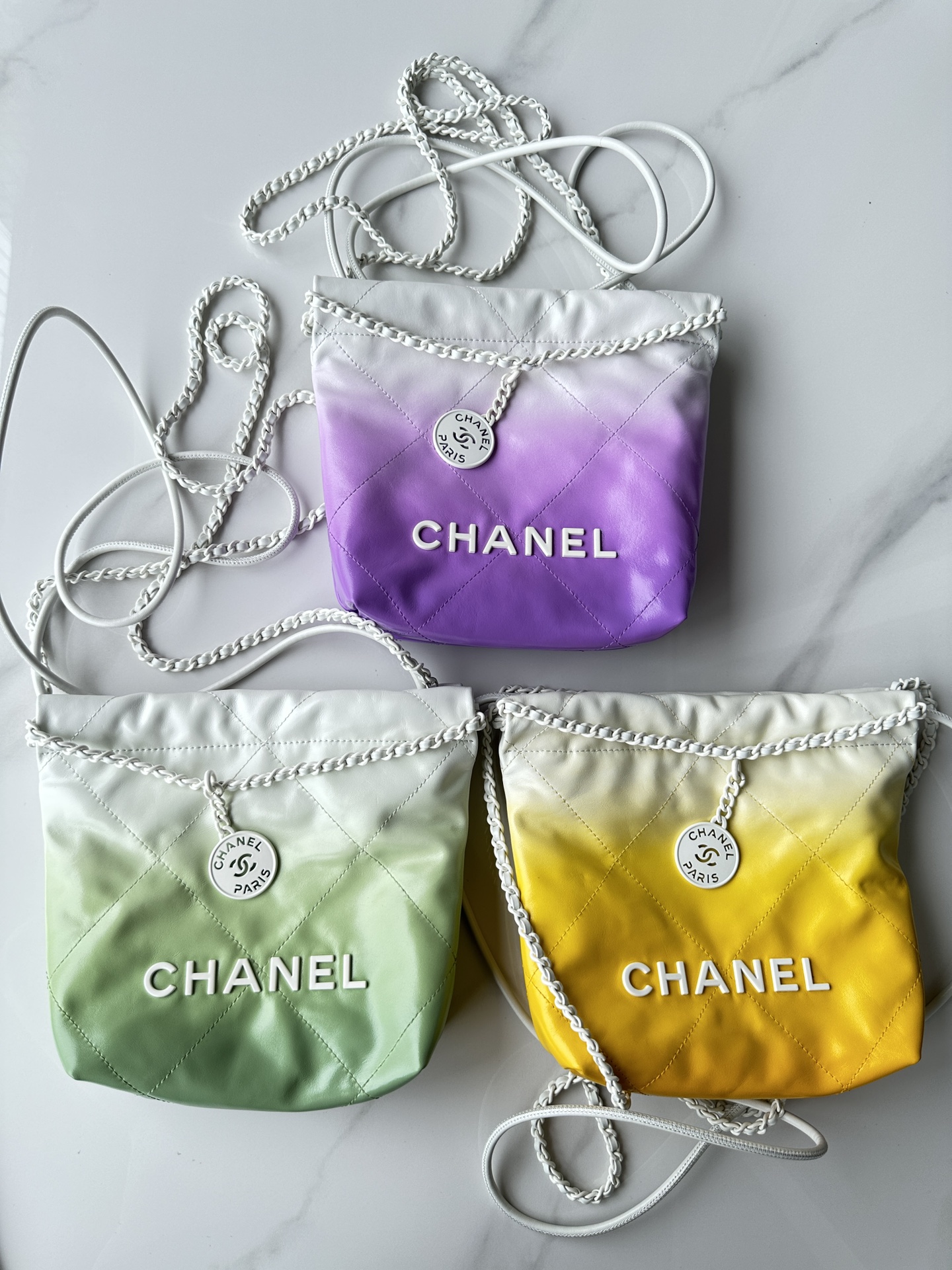 TOP CHANEL 22 Bag mini 19x20x6cm Spray Color Gradient - 4 Color&GHW