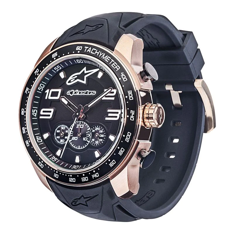 Tech Watch Chrono Two Tones-Rose/Black/Steel