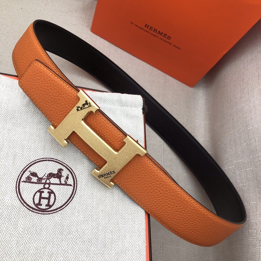 Hermès H Belt Buckle & Reversible Brown For Women, Women Belt 380MM