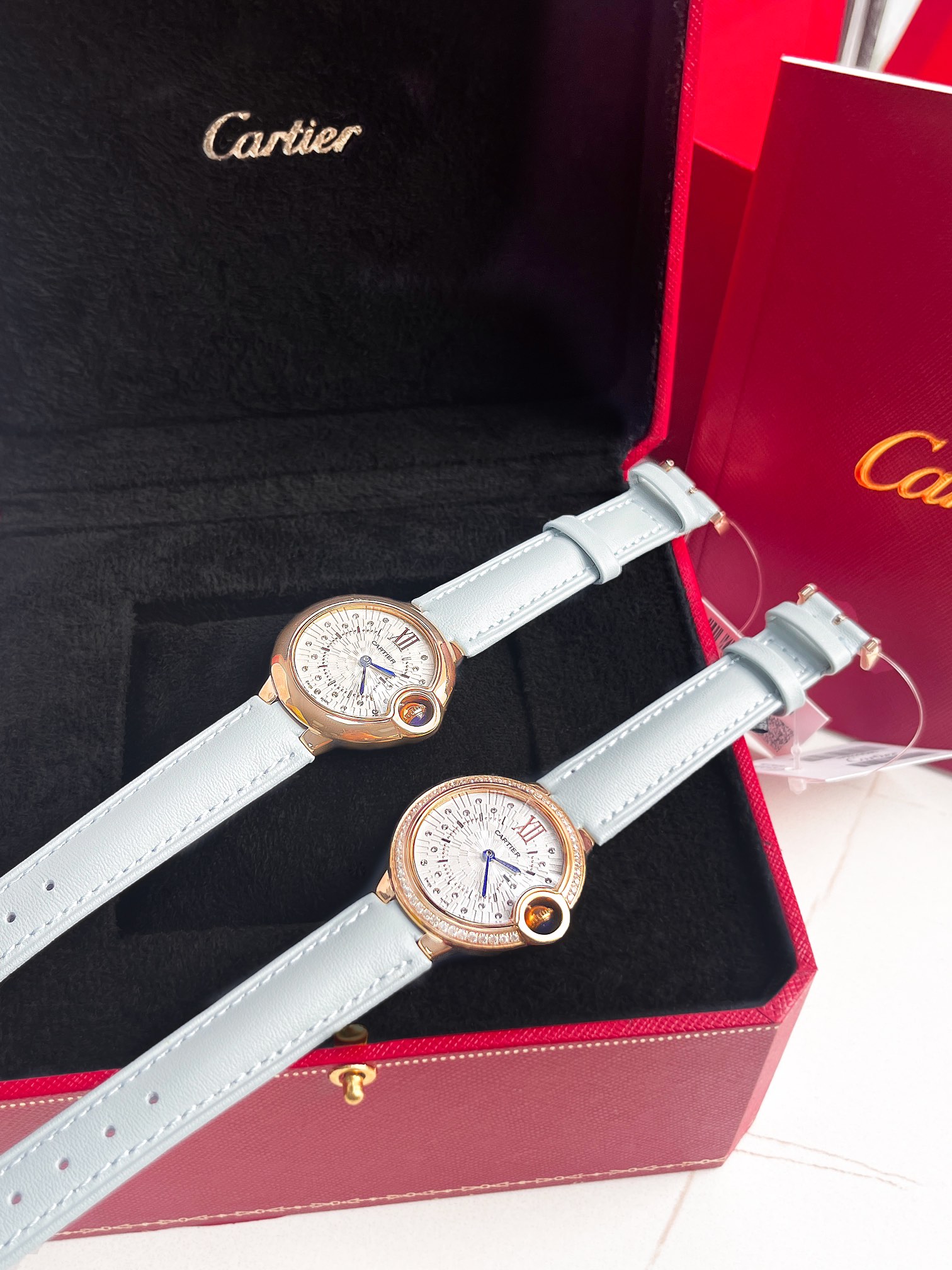 TOP Cartier blue balloon watch luxury series 33mm