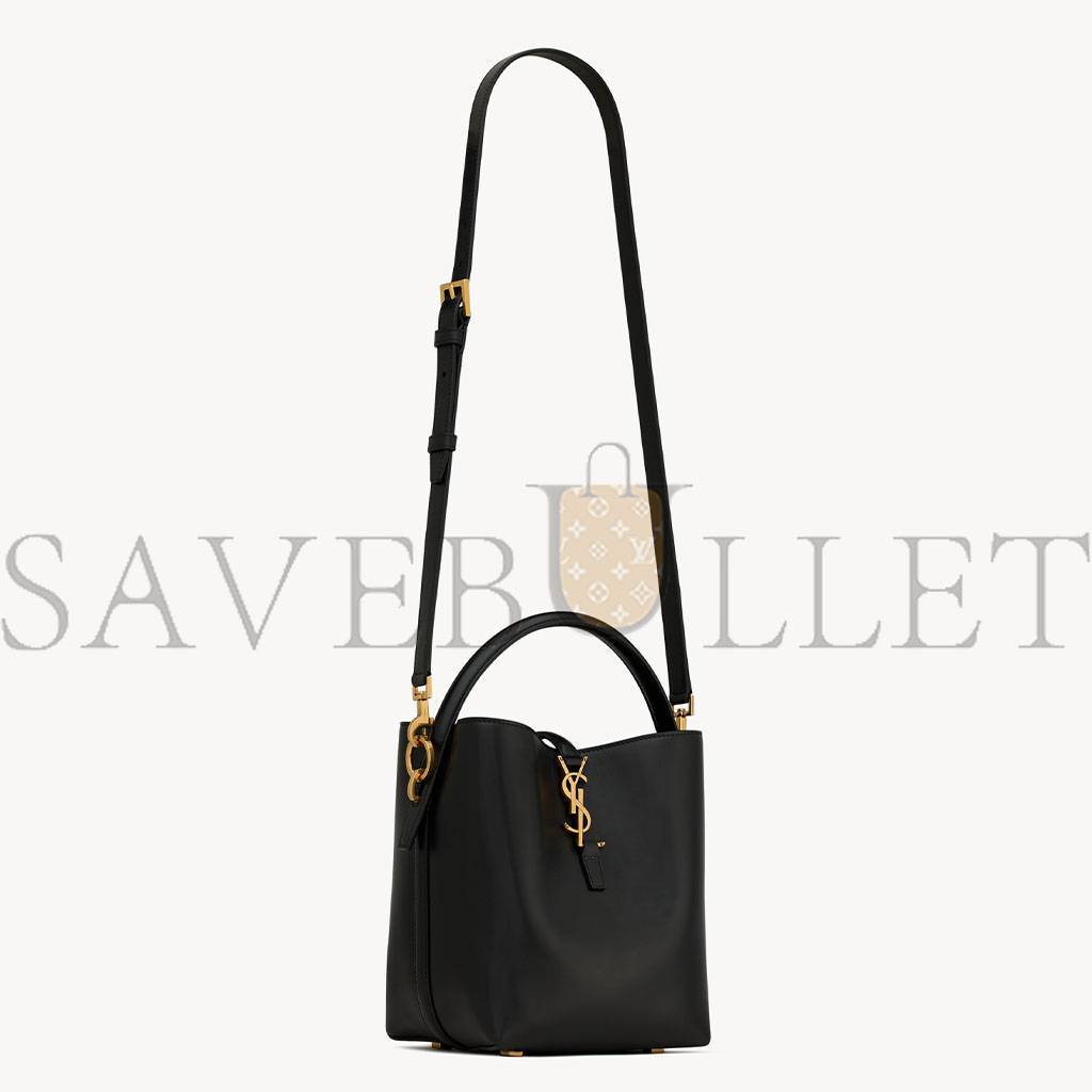 YSL LE 37 SMALL IN SHINY LEATHER 7490362R20W1000 (17*20*13cm)