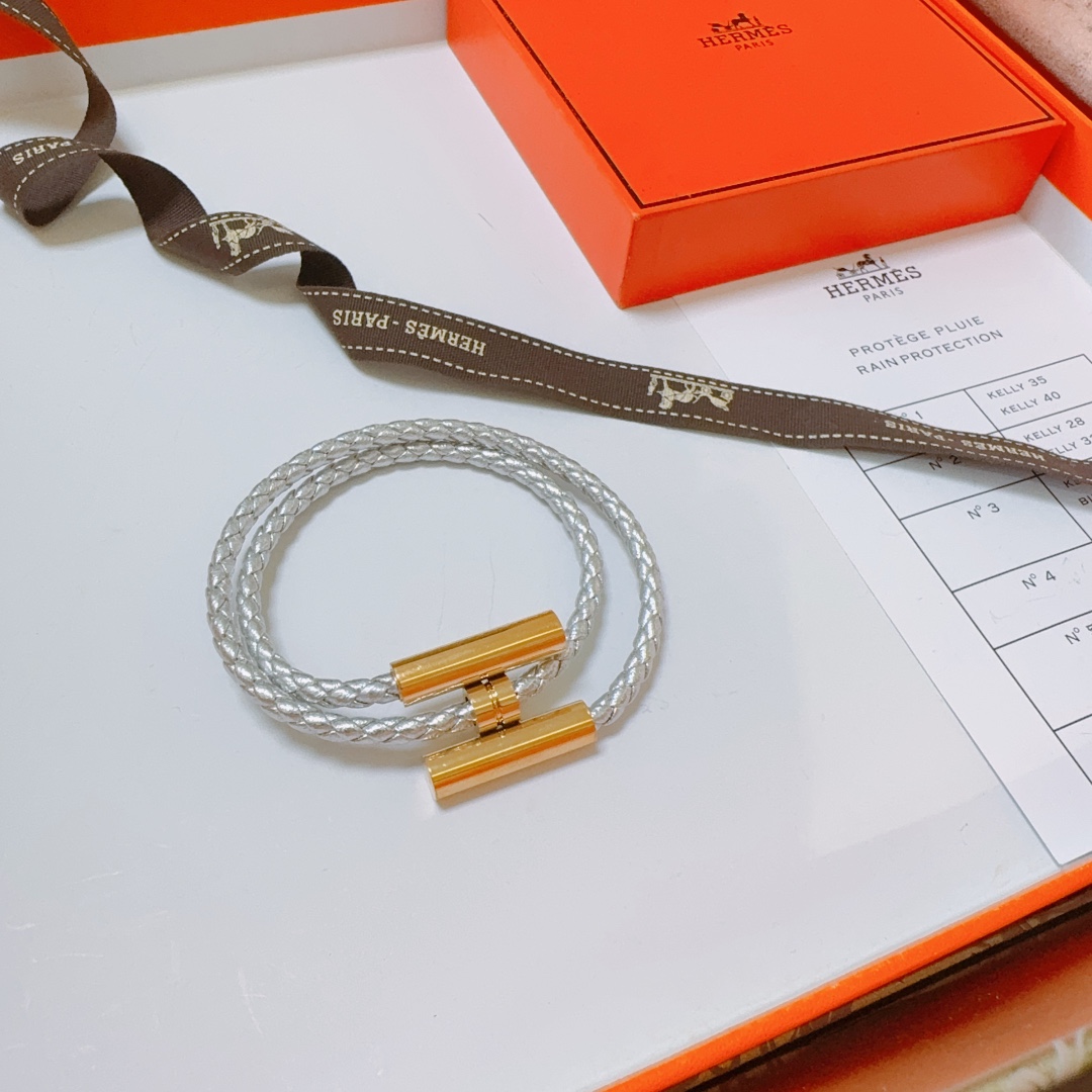 TOP HERMES Braided Rope Bracelet-3 Colors