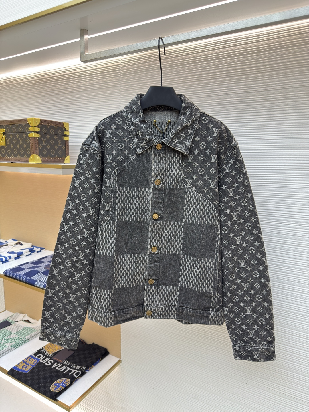 LOUIS VUITTON x Nigo 经典款棋盘牛仔夹克外套