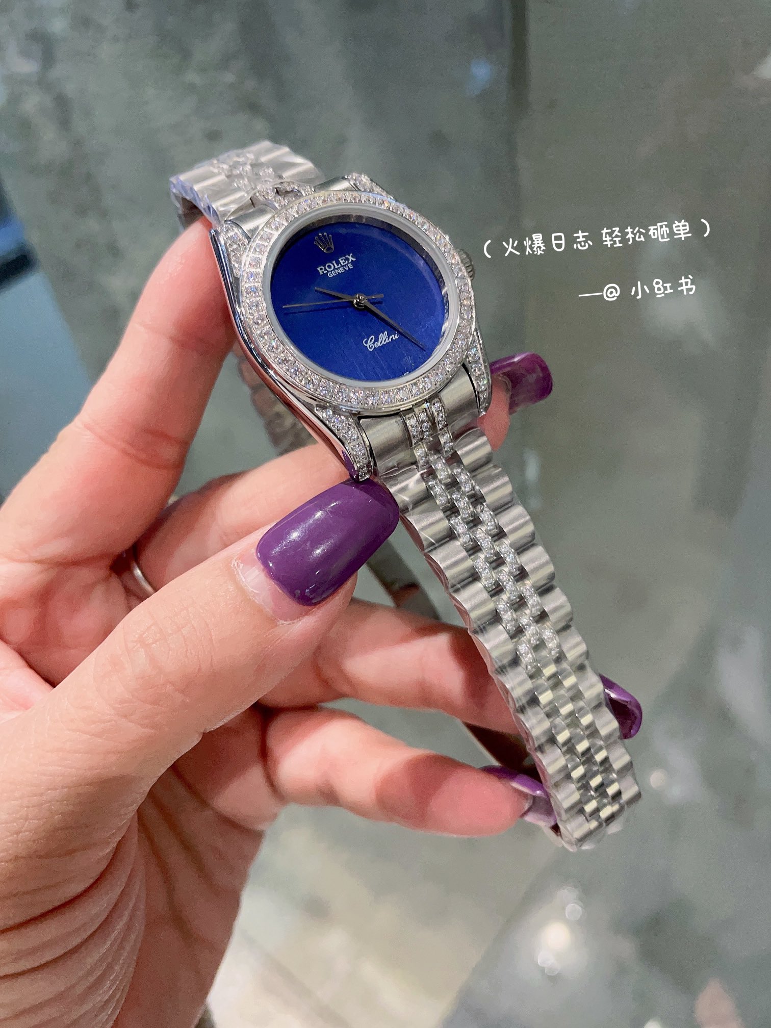 TOP ROLEX Watches 31mm - Silver/Blue