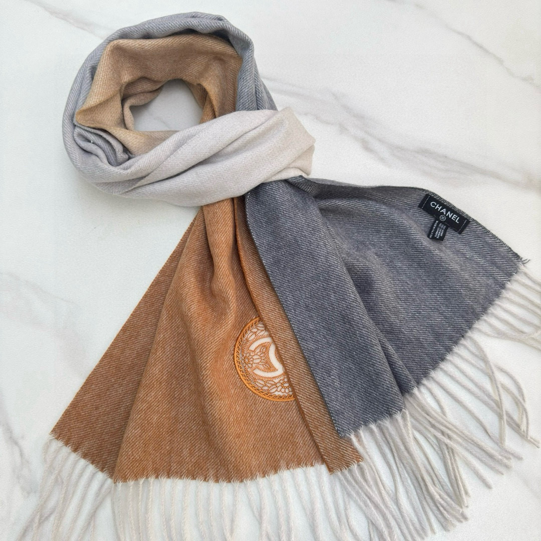 TOP CHANEL Cashmere Scarf 35*180cm - 4 Colors
