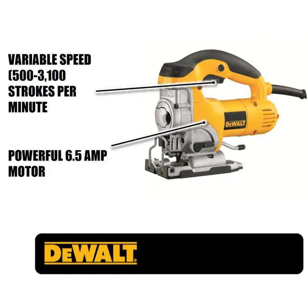 6.5 Amp Corded Variable Speed Jig Saw Kit with Kit Box