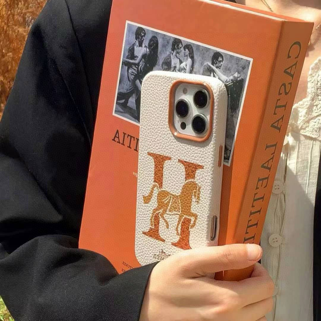 TOP HERMES Iphone Phone Case - Beige