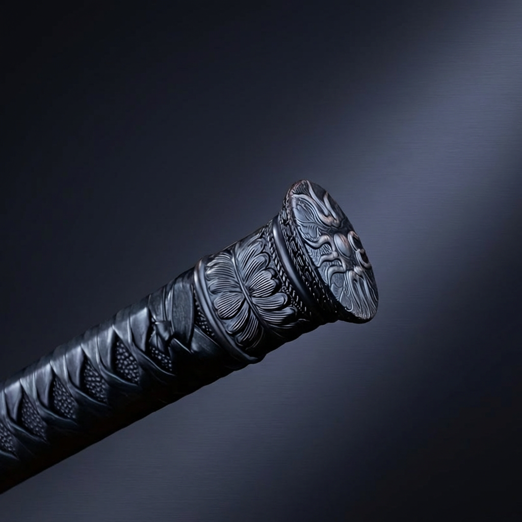 Handmade Unsharpened Black Dragon Tang Dao - Adult Decorative Collectible Prop (Non-Functional Weapon)