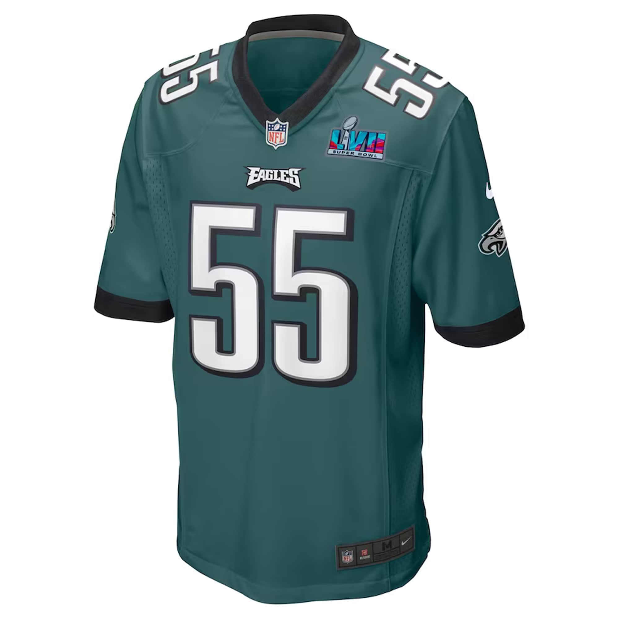 Brandon Graham Philadelphia Eagles  Super Bowl LVII Patch Game Jersey - Midnight Green