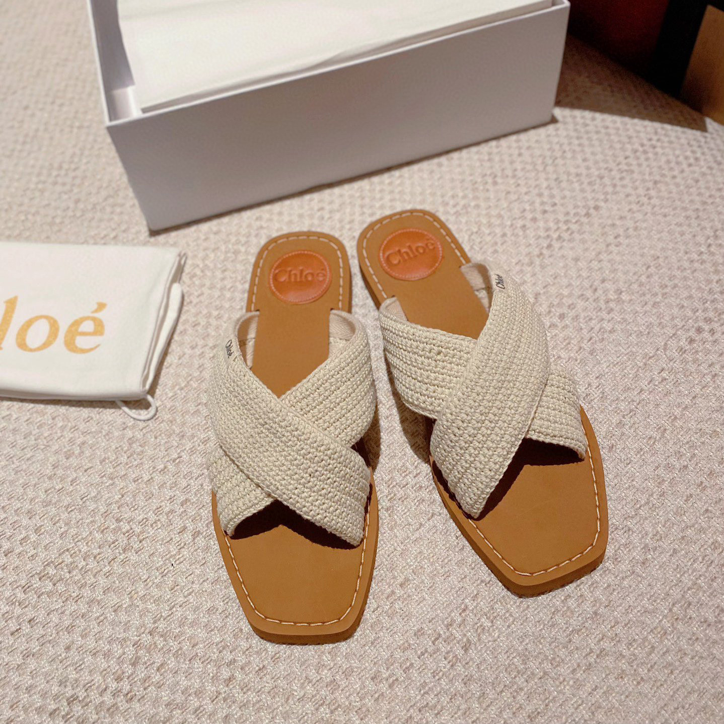 Chloe Woody Polyester Goes With Everything Shoes Sandal (Replica)