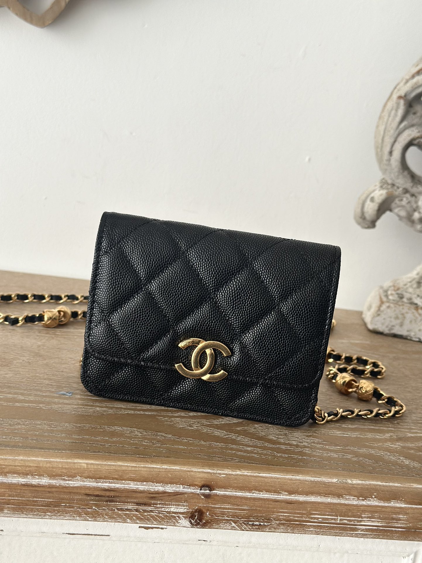 TOP CHANEL Mini Flap Bag 12.5x9x2.5cm - Black