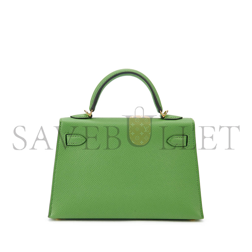 HERMÈS EPSOM MINI KELLY II 20 GOLD HARDWARE (19*12*5.5cm)
