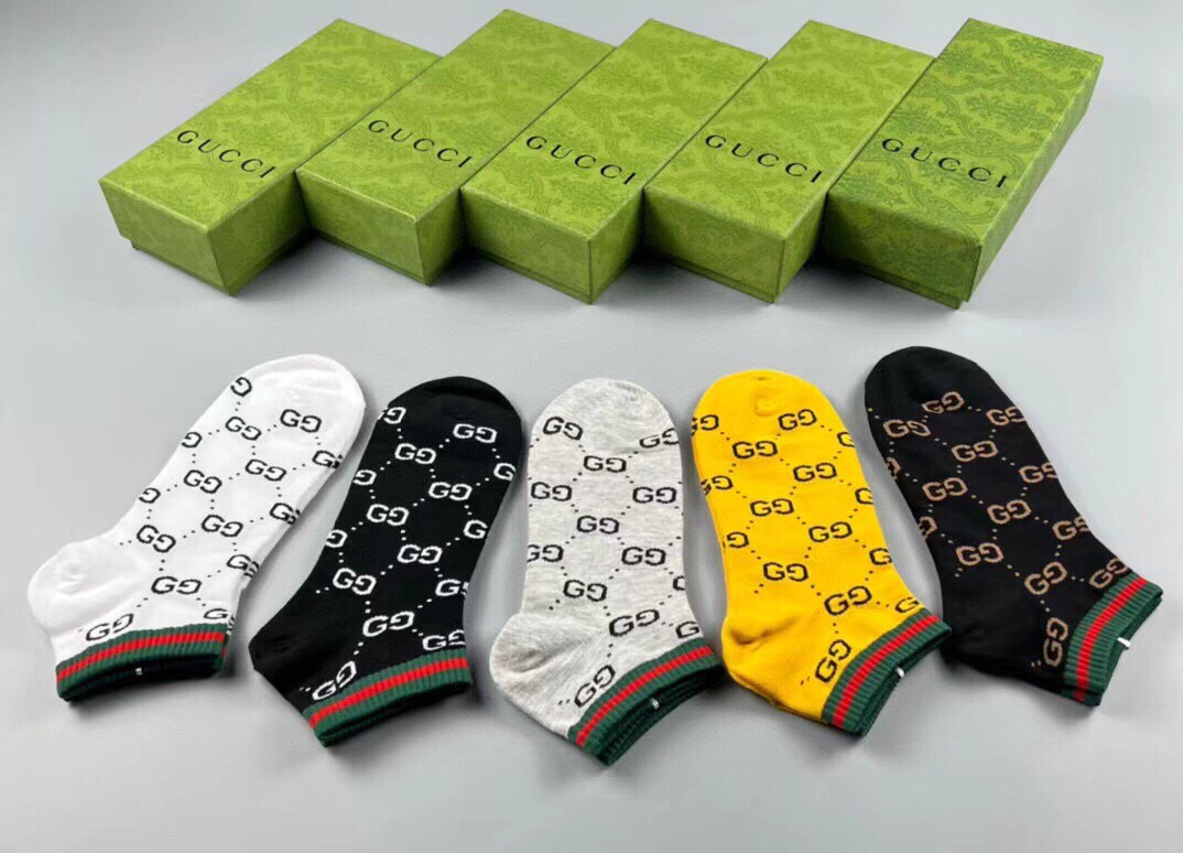 TOP GUCCI Socks - 5 Pieces as a Set