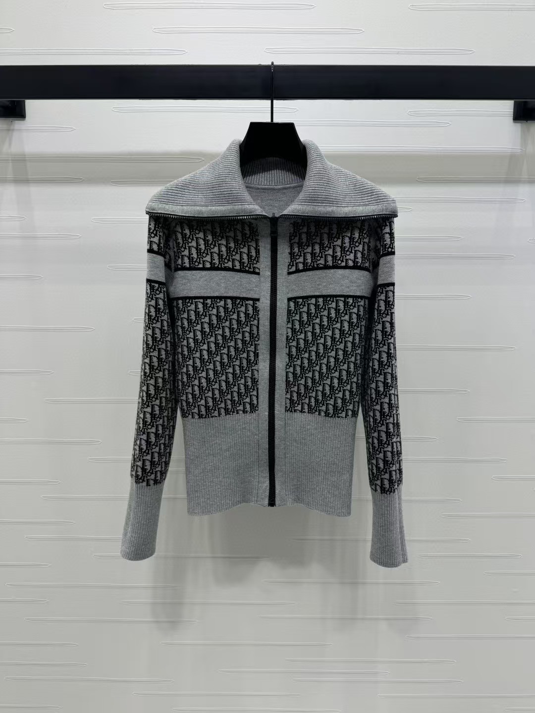 TOP Christian Dior Reversible (can be worn on both sides) Knit Coat - Gray
