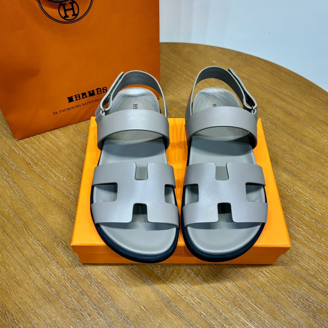 Hermès Chypre leather sandals （Replica）