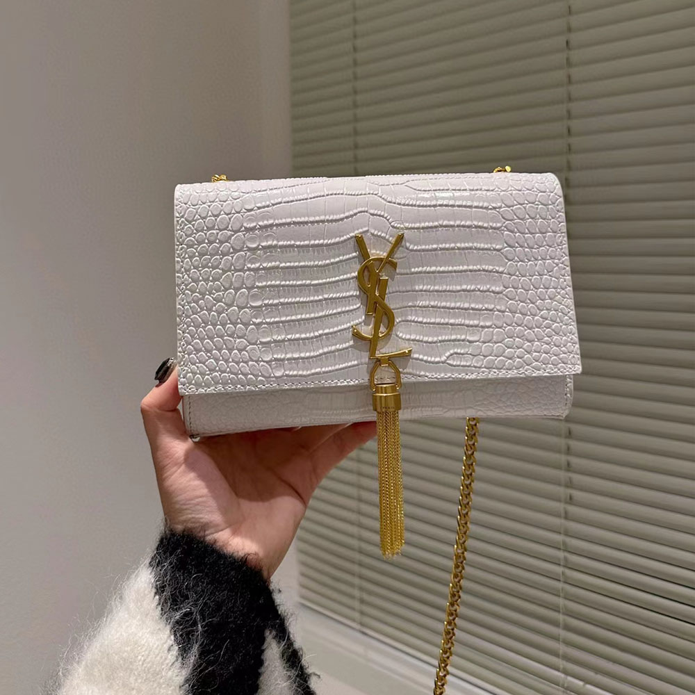 Saint Laurent YSL Kate Tassel Crocodile Leather Bag (Replica)