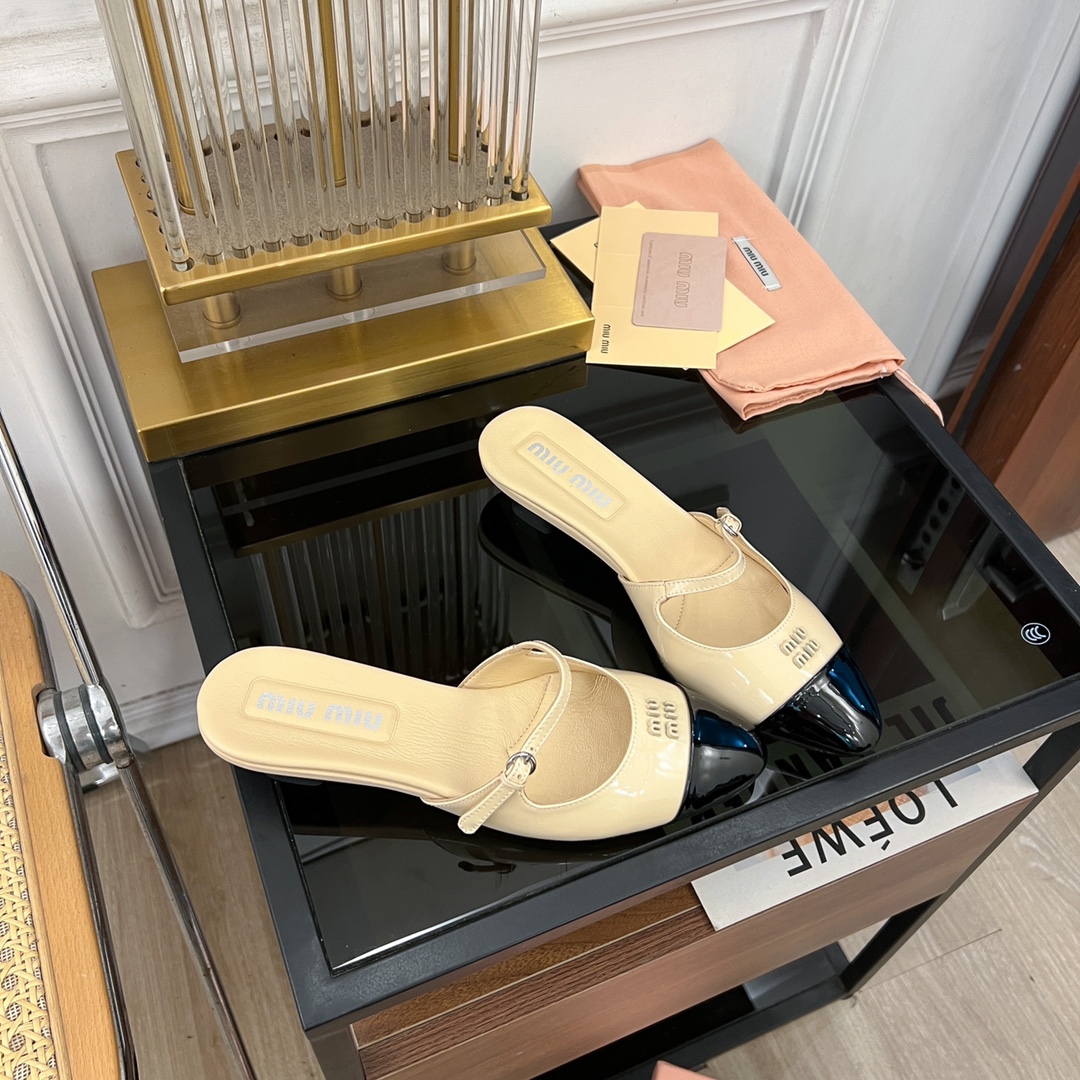 TOP Miu Miu Mule Half Slippers - 4 Color
