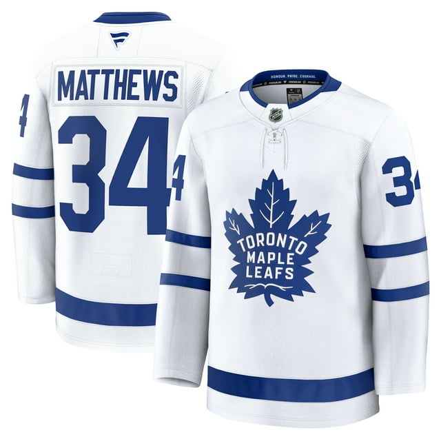 Auston Matthews White Toronto Maple Leafs Away Premium Jersey