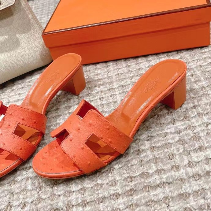 TOP HERMES Oasis Series Mid Heel Sandals - 2 Colors