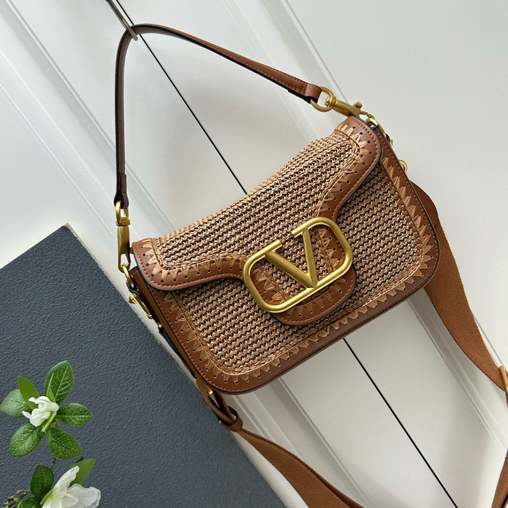 Valentino Garavanialltimewoven leather shoulder bag (Replica)