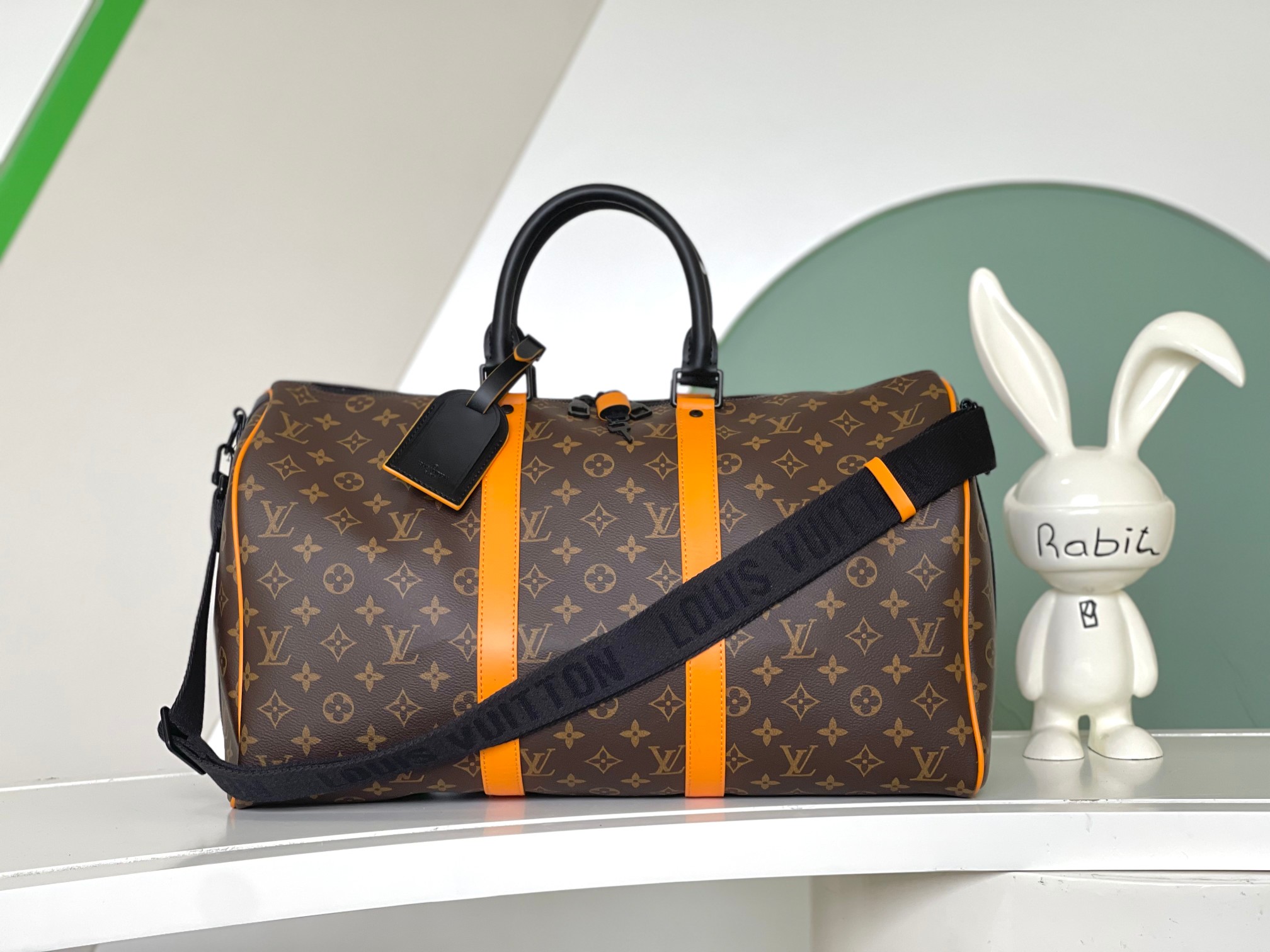 TOP Louis Vuitton LV L*V Damier Infini Leather Keepall 45 cm Bag-Brown