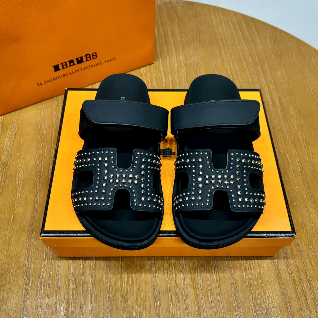 Hermès Chypre leather sandals （Replica）