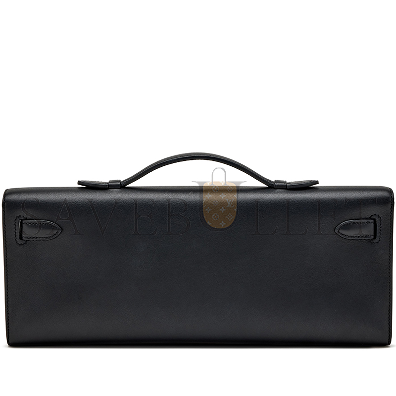 HERMES MASTER BLACK SWIFT KELLY CUT GOLD HARDWARE (31*13*2.5cm)