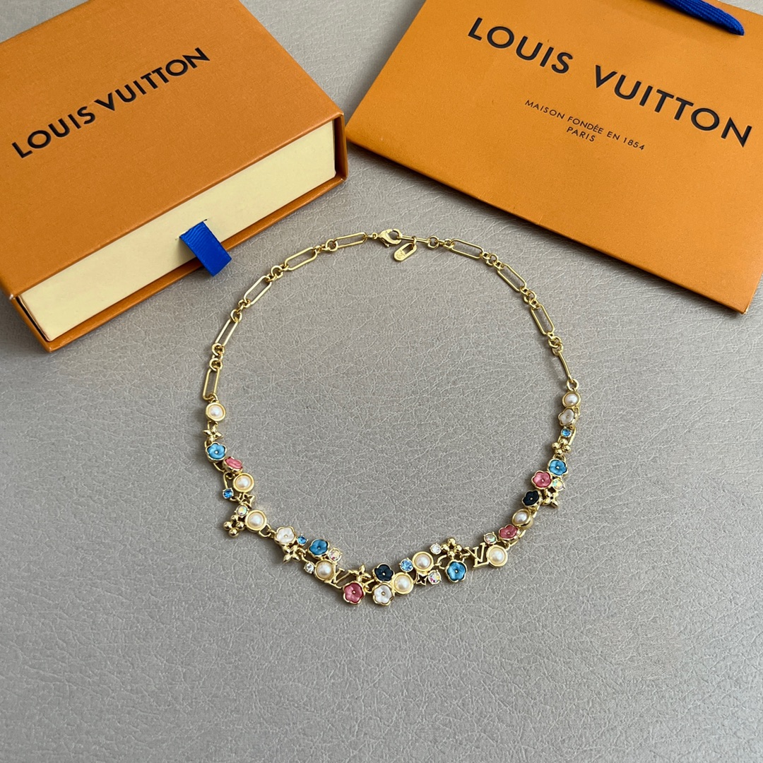 TOP Louis Vuitton LV Necklace - Gold