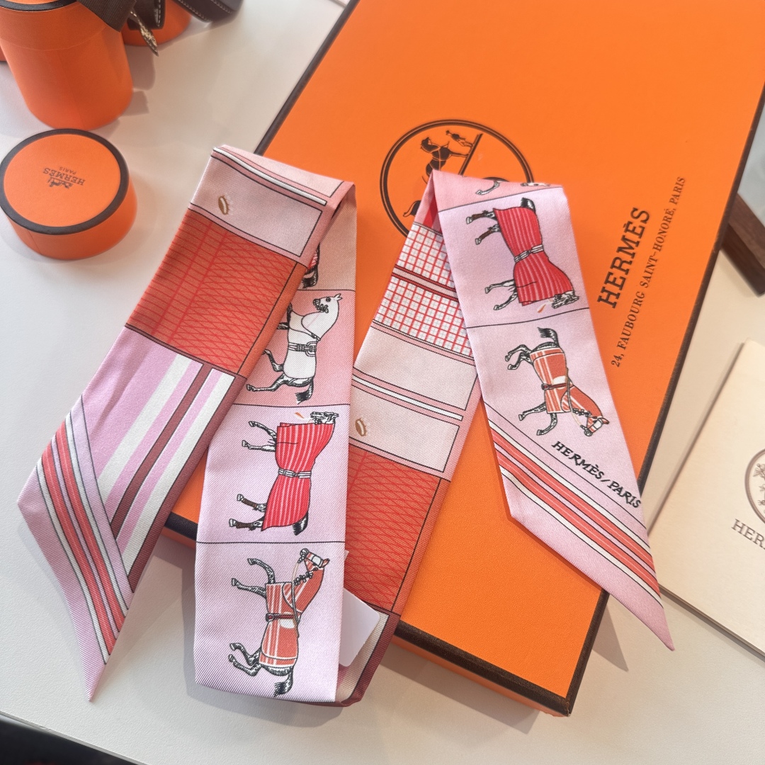 TOP HERMES Twilly Scarf 86 x 5 cm - 3 Colours